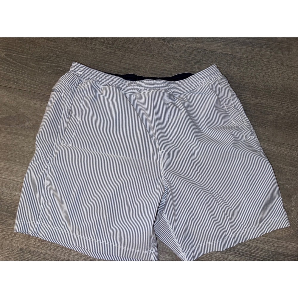 Birddogs Classic Gym Shorts Mens XXL Blue White Striped Lined Seersucker Style